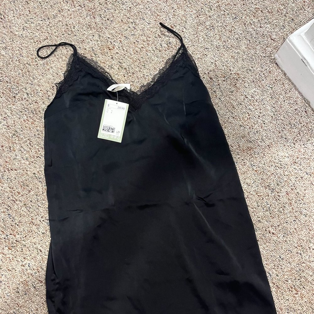 NEW Black H&M slip dress